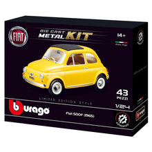 Load image into Gallery viewer, BBURAGO FIAT 500F 1965 1:24 DIE CAST METAL KIT