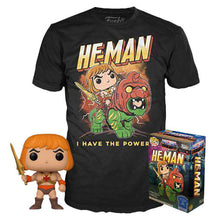 Carica l'immagine nel visualizzatore di Gallery, POP! & TEE BOX MASTERS OF THE UNIVERSE HE-MAN GID M