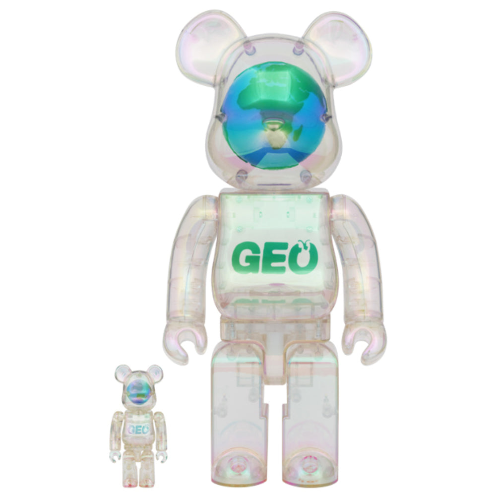 BEARBRICK 100% 400% GEO EARTH – Atom Plastic