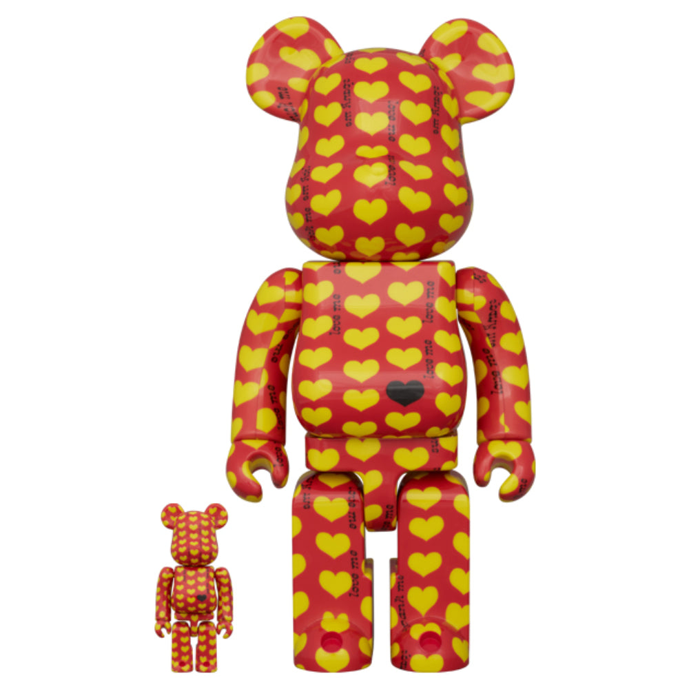 BEARBRICK 100% 400% AMPLIFIER YELLOW HEART REVERSE