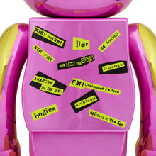 Carica l'immagine nel visualizzatore di Gallery, BEARBRICK 1000% SEX PISTOLS NEVER MIND THE BOLLOCKS CHROME
