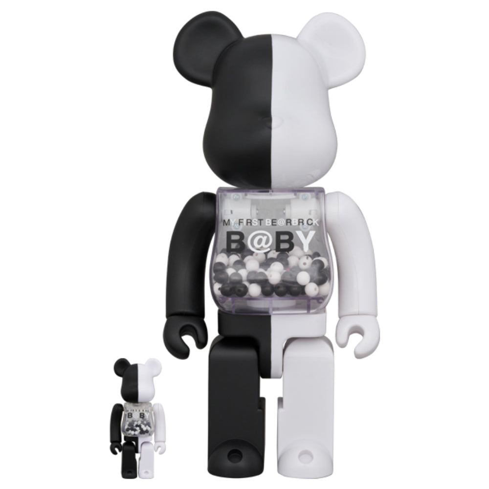 BEARBRICK 100% 400% MY FIRST BEARBRICK BABY BLACK & WHITE – Atom