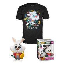 Carica l'immagine nel visualizzatore di Gallery, POP! &amp; TEE BOX ALICE IN WONDERLAND WHITE RABBIT FLOCKED L
