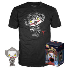 Carica l'immagine nel visualizzatore di Gallery, POP! &amp; TEE BOX IT CHAPTER 2 PENNYWISE W/ BEAVER HAT B/W M
