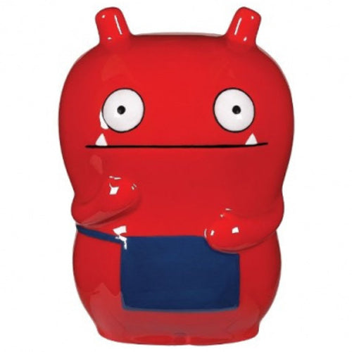 UGLYDOLL CERAMIC COIN BANK WAGE RED