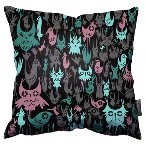 CUSHION NATHAN JUREVICIUS BIRDS IN THE WOODS