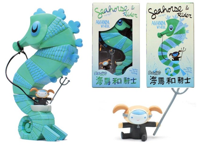 Seahorse and Rider Vinyl Figure Original Colorway by Amanda Visell